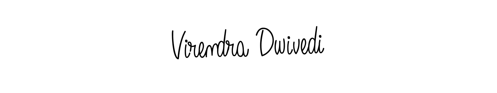 Make a beautiful signature design for name Virendra Dwivedi. With this signature (Angelique-Rose-font-FFP) style, you can create a handwritten signature for free. Virendra Dwivedi signature style 5 images and pictures png