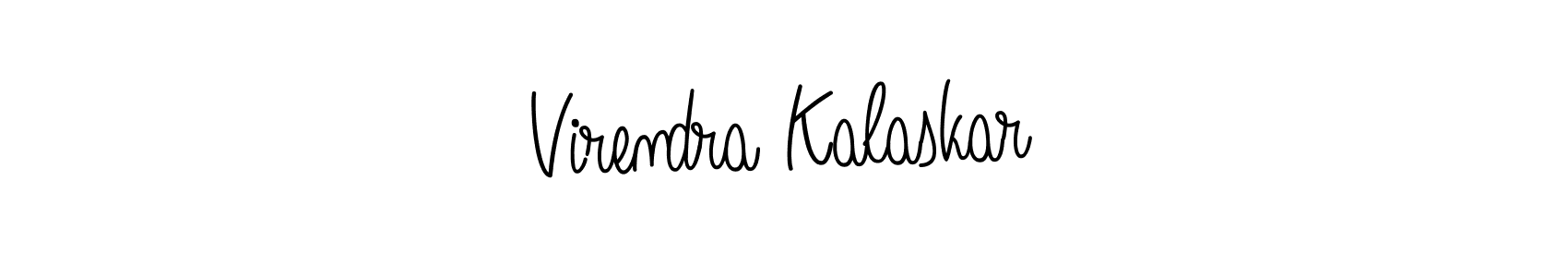 How to make Virendra Kalaskar name signature. Use Angelique-Rose-font-FFP style for creating short signs online. This is the latest handwritten sign. Virendra Kalaskar signature style 5 images and pictures png
