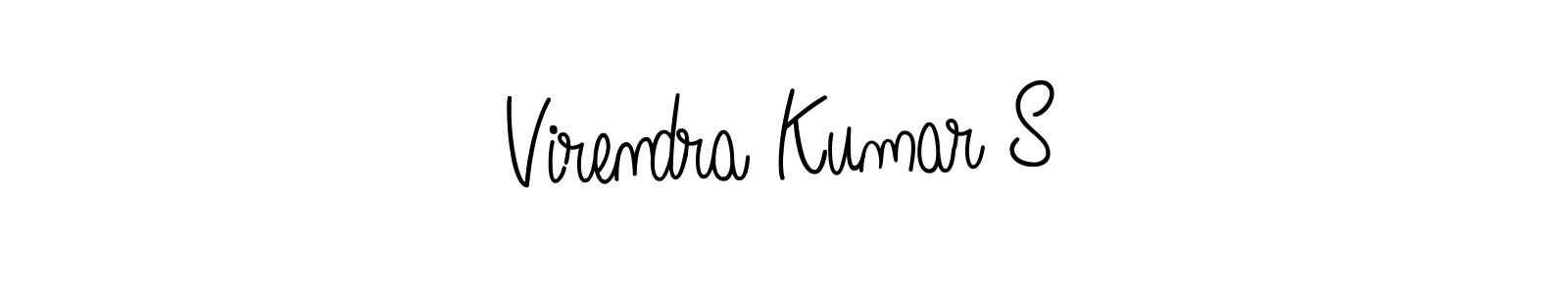 Design your own signature with our free online signature maker. With this signature software, you can create a handwritten (Angelique-Rose-font-FFP) signature for name Virendra Kumar S. Virendra Kumar S signature style 5 images and pictures png