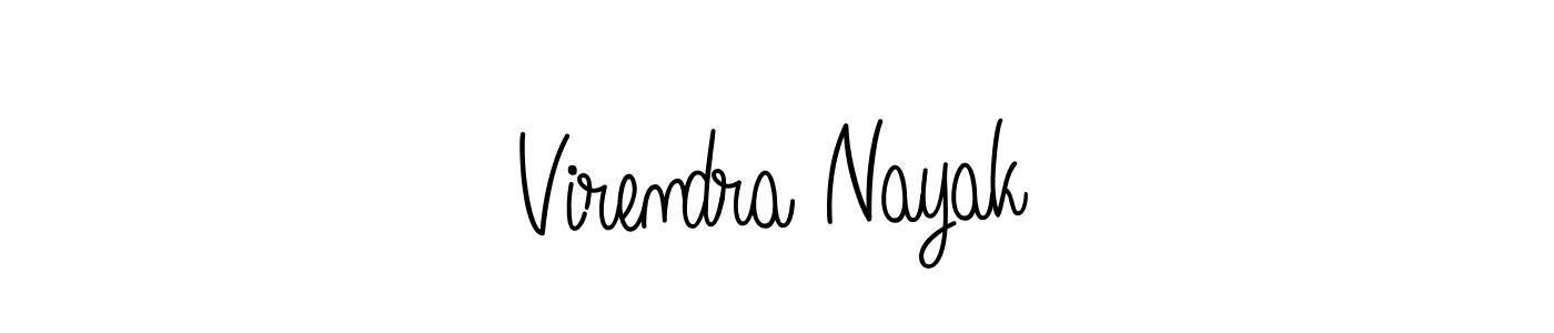 Make a beautiful signature design for name Virendra Nayak. With this signature (Angelique-Rose-font-FFP) style, you can create a handwritten signature for free. Virendra Nayak signature style 5 images and pictures png