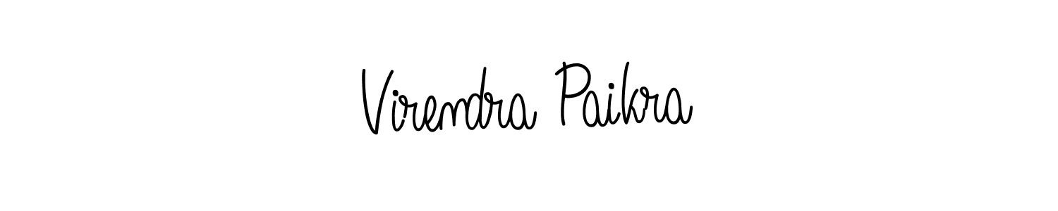 Use a signature maker to create a handwritten signature online. With this signature software, you can design (Angelique-Rose-font-FFP) your own signature for name Virendra Paikra. Virendra Paikra signature style 5 images and pictures png