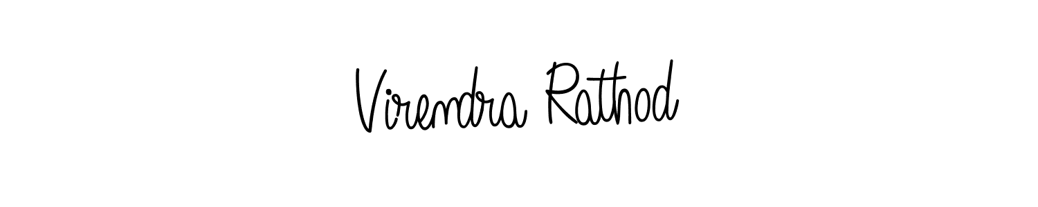 You should practise on your own different ways (Angelique-Rose-font-FFP) to write your name (Virendra Rathod) in signature. don't let someone else do it for you. Virendra Rathod signature style 5 images and pictures png