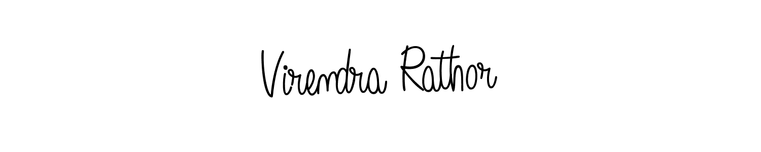 Make a beautiful signature design for name Virendra Rathor. With this signature (Angelique-Rose-font-FFP) style, you can create a handwritten signature for free. Virendra Rathor signature style 5 images and pictures png