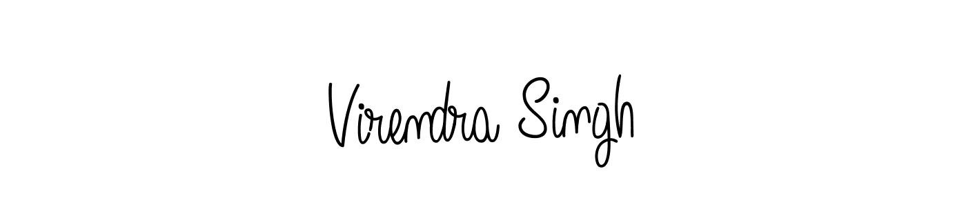 You should practise on your own different ways (Angelique-Rose-font-FFP) to write your name (Virendra Singh) in signature. don't let someone else do it for you. Virendra Singh signature style 5 images and pictures png
