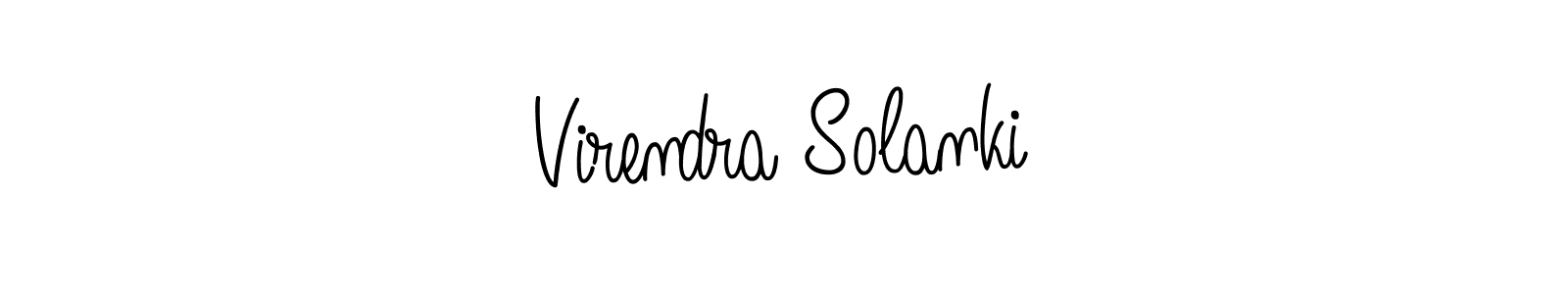 You should practise on your own different ways (Angelique-Rose-font-FFP) to write your name (Virendra Solanki) in signature. don't let someone else do it for you. Virendra Solanki signature style 5 images and pictures png