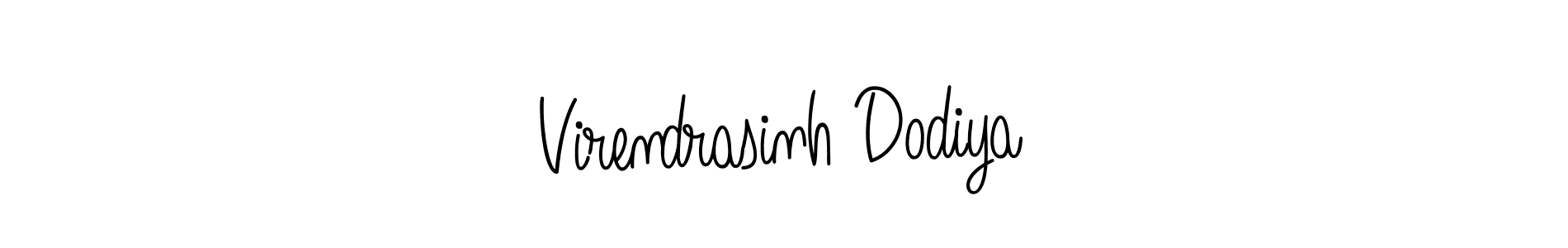 How to make Virendrasinh Dodiya name signature. Use Angelique-Rose-font-FFP style for creating short signs online. This is the latest handwritten sign. Virendrasinh Dodiya signature style 5 images and pictures png