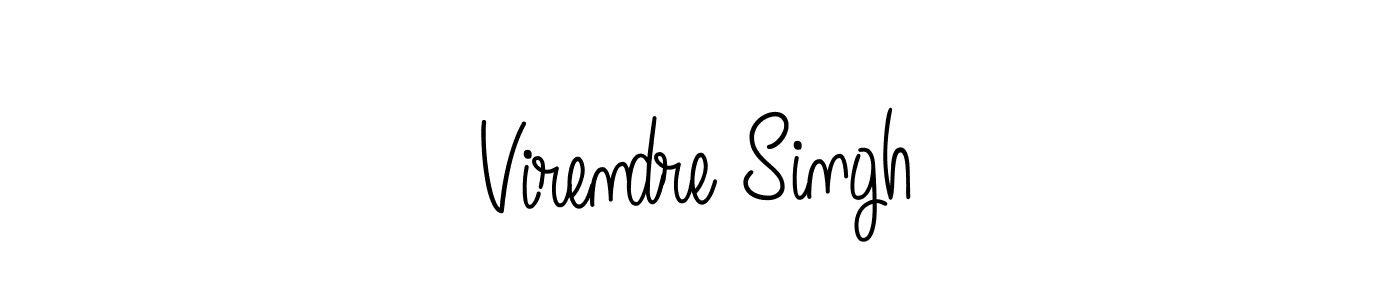 Make a beautiful signature design for name Virendre Singh. With this signature (Angelique-Rose-font-FFP) style, you can create a handwritten signature for free. Virendre Singh signature style 5 images and pictures png