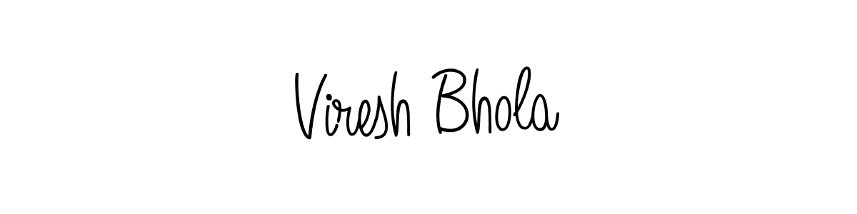 Angelique-Rose-font-FFP is a professional signature style that is perfect for those who want to add a touch of class to their signature. It is also a great choice for those who want to make their signature more unique. Get Viresh Bhola name to fancy signature for free. Viresh Bhola signature style 5 images and pictures png