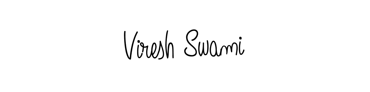 Make a beautiful signature design for name Viresh Swami. With this signature (Angelique-Rose-font-FFP) style, you can create a handwritten signature for free. Viresh Swami signature style 5 images and pictures png