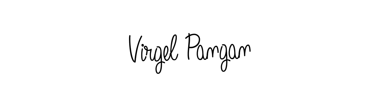 Use a signature maker to create a handwritten signature online. With this signature software, you can design (Angelique-Rose-font-FFP) your own signature for name Virgel Pangan. Virgel Pangan signature style 5 images and pictures png