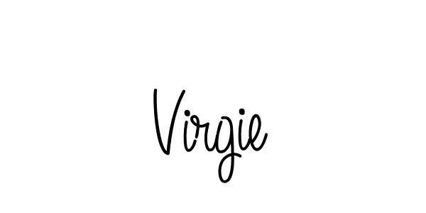 You should practise on your own different ways (Angelique-Rose-font-FFP) to write your name (Virgie) in signature. don't let someone else do it for you. Virgie signature style 5 images and pictures png