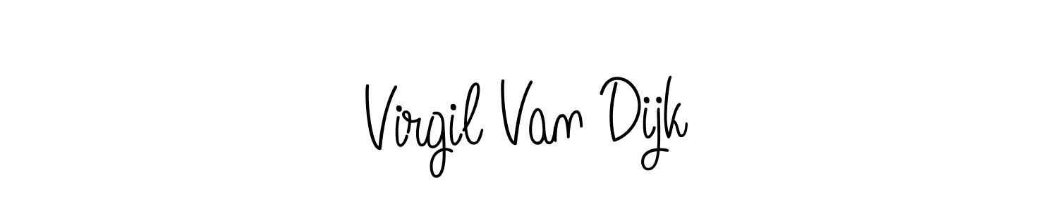 Angelique-Rose-font-FFP is a professional signature style that is perfect for those who want to add a touch of class to their signature. It is also a great choice for those who want to make their signature more unique. Get Virgil Van Dijk name to fancy signature for free. Virgil Van Dijk signature style 5 images and pictures png