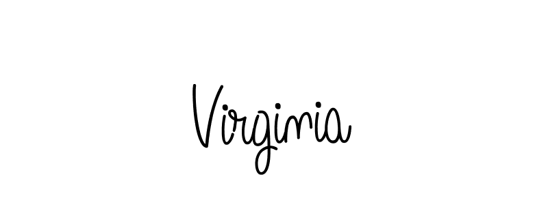 Use a signature maker to create a handwritten signature online. With this signature software, you can design (Angelique-Rose-font-FFP) your own signature for name Virginia. Virginia signature style 5 images and pictures png