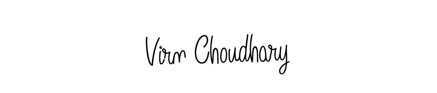 Make a beautiful signature design for name Virn Choudhary. With this signature (Angelique-Rose-font-FFP) style, you can create a handwritten signature for free. Virn Choudhary signature style 5 images and pictures png