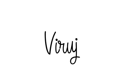 Also we have Viruj name is the best signature style. Create professional handwritten signature collection using Angelique-Rose-font-FFP autograph style. Viruj signature style 5 images and pictures png