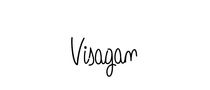 if you are searching for the best signature style for your name Visagan. so please give up your signature search. here we have designed multiple signature styles  using Angelique-Rose-font-FFP. Visagan signature style 5 images and pictures png