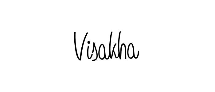 Use a signature maker to create a handwritten signature online. With this signature software, you can design (Angelique-Rose-font-FFP) your own signature for name Visakha. Visakha signature style 5 images and pictures png