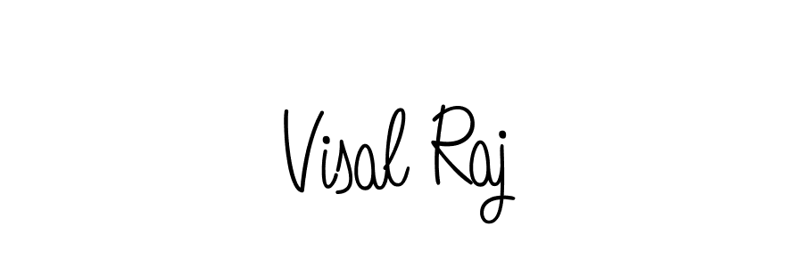 Design your own signature with our free online signature maker. With this signature software, you can create a handwritten (Angelique-Rose-font-FFP) signature for name Visal Raj. Visal Raj signature style 5 images and pictures png