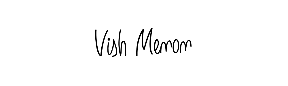 How to Draw Vish Menon signature style? Angelique-Rose-font-FFP is a latest design signature styles for name Vish Menon. Vish Menon signature style 5 images and pictures png