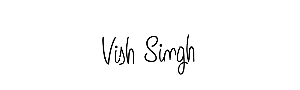 How to Draw Vish Singh signature style? Angelique-Rose-font-FFP is a latest design signature styles for name Vish Singh. Vish Singh signature style 5 images and pictures png