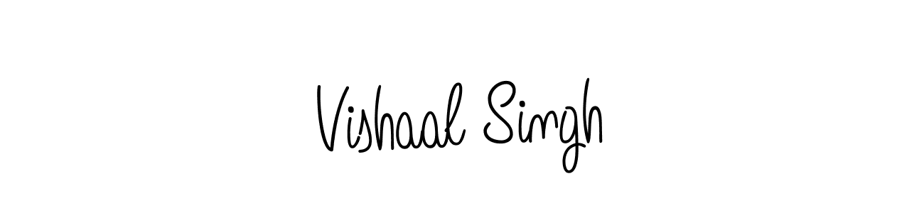 Use a signature maker to create a handwritten signature online. With this signature software, you can design (Angelique-Rose-font-FFP) your own signature for name Vishaal Singh. Vishaal Singh signature style 5 images and pictures png