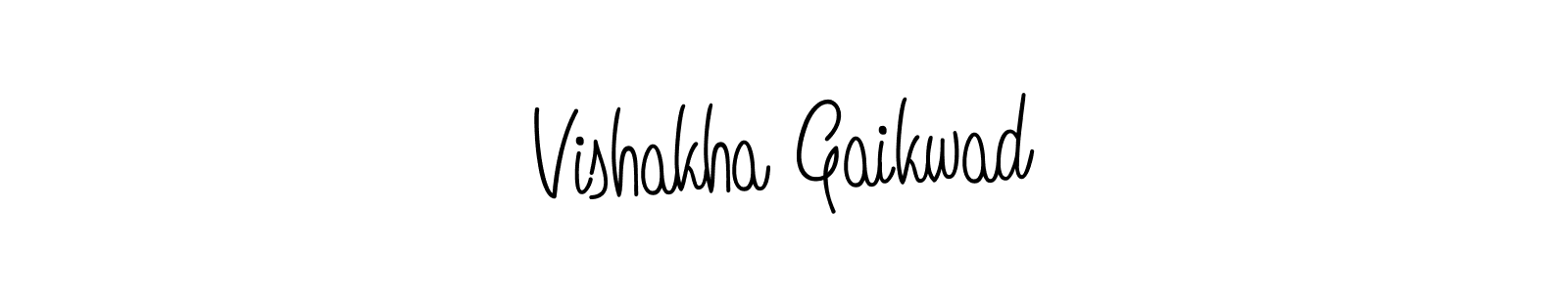 How to make Vishakha Gaikwad signature? Angelique-Rose-font-FFP is a professional autograph style. Create handwritten signature for Vishakha Gaikwad name. Vishakha Gaikwad signature style 5 images and pictures png