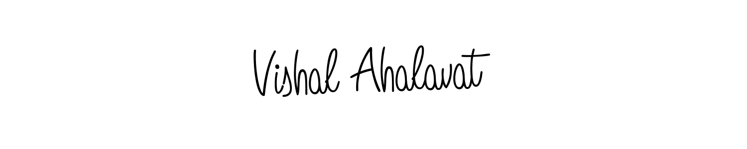 Make a beautiful signature design for name Vishal Ahalavat. With this signature (Angelique-Rose-font-FFP) style, you can create a handwritten signature for free. Vishal Ahalavat signature style 5 images and pictures png