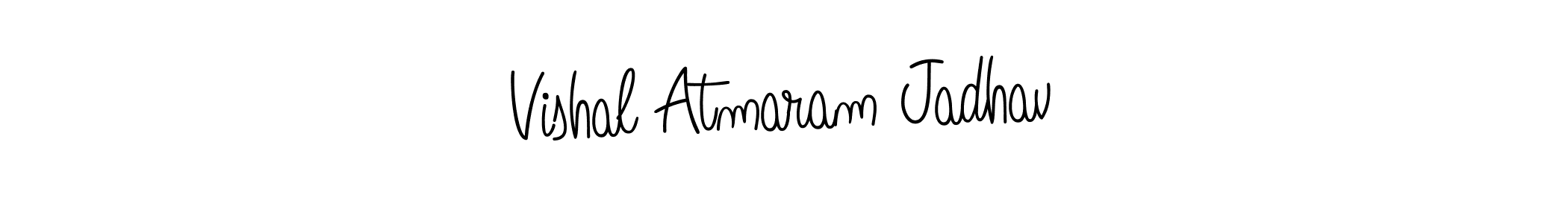 Use a signature maker to create a handwritten signature online. With this signature software, you can design (Angelique-Rose-font-FFP) your own signature for name Vishal Atmaram Jadhav. Vishal Atmaram Jadhav signature style 5 images and pictures png