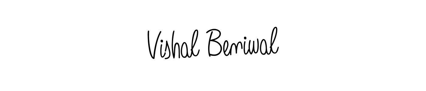 You should practise on your own different ways (Angelique-Rose-font-FFP) to write your name (Vishal Beniwal) in signature. don't let someone else do it for you. Vishal Beniwal signature style 5 images and pictures png