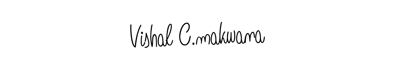 Design your own signature with our free online signature maker. With this signature software, you can create a handwritten (Angelique-Rose-font-FFP) signature for name Vishal C.makwana. Vishal C.makwana signature style 5 images and pictures png