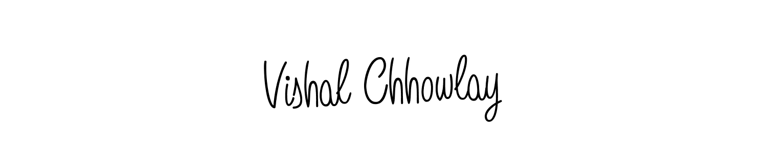You should practise on your own different ways (Angelique-Rose-font-FFP) to write your name (Vishal Chhowlay) in signature. don't let someone else do it for you. Vishal Chhowlay signature style 5 images and pictures png