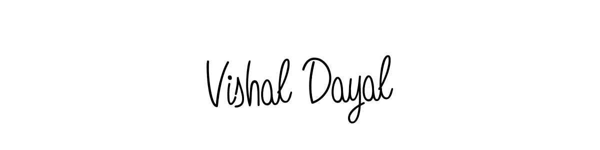 Make a beautiful signature design for name Vishal Dayal. With this signature (Angelique-Rose-font-FFP) style, you can create a handwritten signature for free. Vishal Dayal signature style 5 images and pictures png