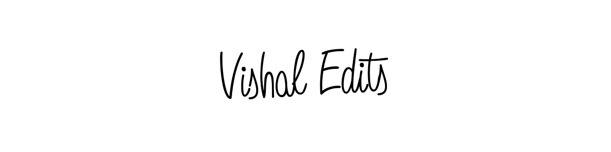 The best way (Angelique-Rose-font-FFP) to make a short signature is to pick only two or three words in your name. The name Vishal Edits include a total of six letters. For converting this name. Vishal Edits signature style 5 images and pictures png