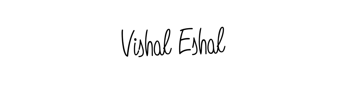 Vishal Eshal stylish signature style. Best Handwritten Sign (Angelique-Rose-font-FFP) for my name. Handwritten Signature Collection Ideas for my name Vishal Eshal. Vishal Eshal signature style 5 images and pictures png