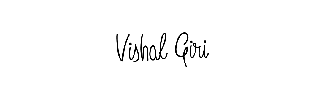 Make a beautiful signature design for name Vishal Giri. With this signature (Angelique-Rose-font-FFP) style, you can create a handwritten signature for free. Vishal Giri signature style 5 images and pictures png