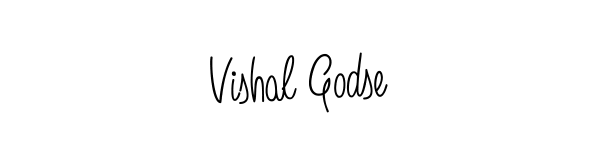 You should practise on your own different ways (Angelique-Rose-font-FFP) to write your name (Vishal Godse) in signature. don't let someone else do it for you. Vishal Godse signature style 5 images and pictures png