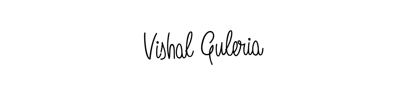 The best way (Angelique-Rose-font-FFP) to make a short signature is to pick only two or three words in your name. The name Vishal Guleria include a total of six letters. For converting this name. Vishal Guleria signature style 5 images and pictures png