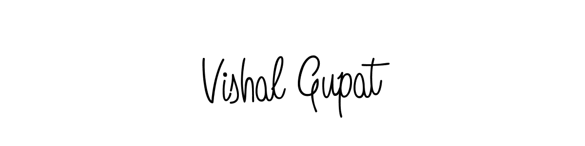 You should practise on your own different ways (Angelique-Rose-font-FFP) to write your name (Vishal Gupat) in signature. don't let someone else do it for you. Vishal Gupat signature style 5 images and pictures png