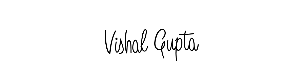 Create a beautiful signature design for name Vishal Gupta. With this signature (Angelique-Rose-font-FFP) fonts, you can make a handwritten signature for free. Vishal Gupta signature style 5 images and pictures png