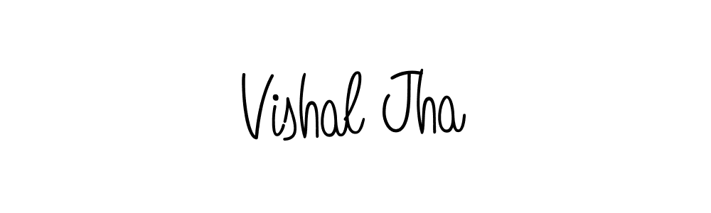 Vishal Jha stylish signature style. Best Handwritten Sign (Angelique-Rose-font-FFP) for my name. Handwritten Signature Collection Ideas for my name Vishal Jha. Vishal Jha signature style 5 images and pictures png