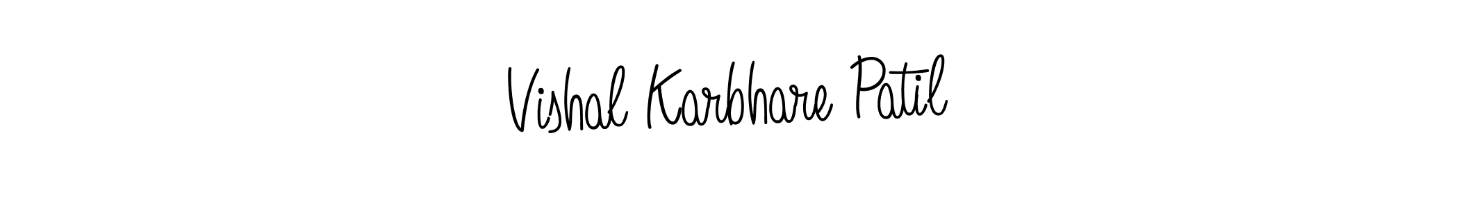 Similarly Angelique-Rose-font-FFP is the best handwritten signature design. Signature creator online .You can use it as an online autograph creator for name Vishal Karbhare Patil. Vishal Karbhare Patil signature style 5 images and pictures png