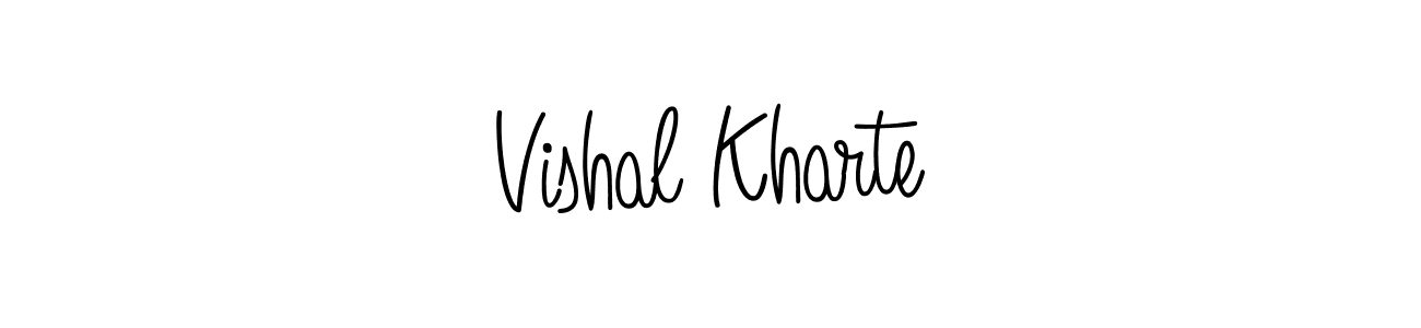 The best way (Angelique-Rose-font-FFP) to make a short signature is to pick only two or three words in your name. The name Vishal Kharte include a total of six letters. For converting this name. Vishal Kharte signature style 5 images and pictures png