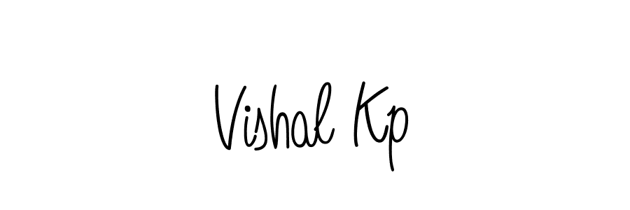 The best way (Angelique-Rose-font-FFP) to make a short signature is to pick only two or three words in your name. The name Vishal Kp include a total of six letters. For converting this name. Vishal Kp signature style 5 images and pictures png