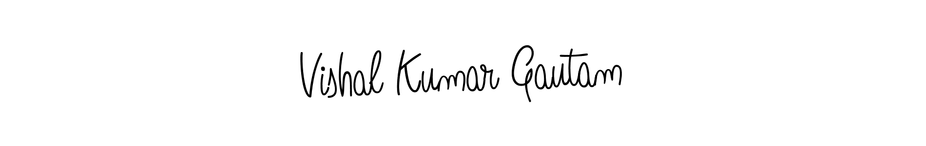 Use a signature maker to create a handwritten signature online. With this signature software, you can design (Angelique-Rose-font-FFP) your own signature for name Vishal Kumar Gautam. Vishal Kumar Gautam signature style 5 images and pictures png