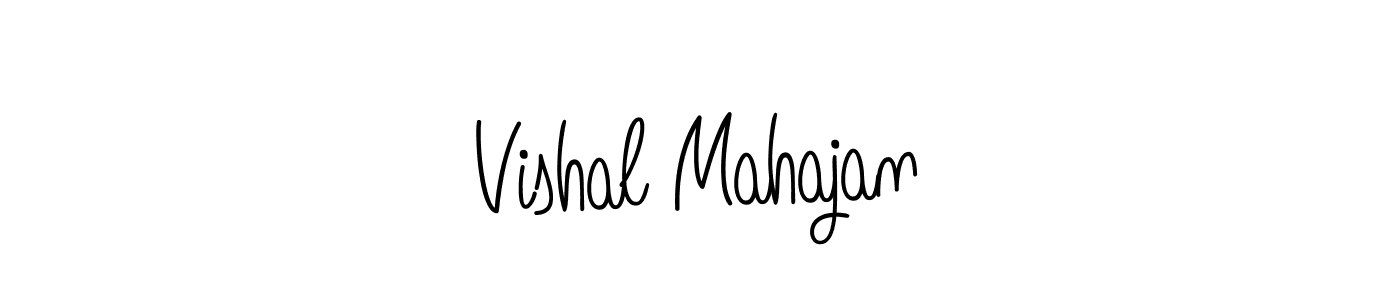 You should practise on your own different ways (Angelique-Rose-font-FFP) to write your name (Vishal Mahajan) in signature. don't let someone else do it for you. Vishal Mahajan signature style 5 images and pictures png