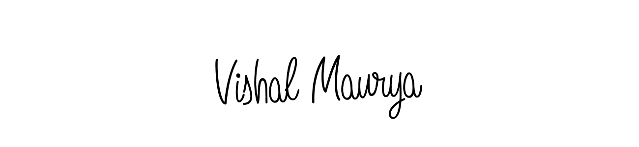 You should practise on your own different ways (Angelique-Rose-font-FFP) to write your name (Vishal Maurya) in signature. don't let someone else do it for you. Vishal Maurya signature style 5 images and pictures png