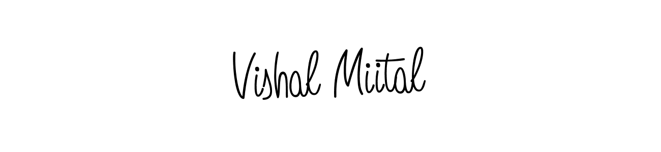 How to make Vishal Miital name signature. Use Angelique-Rose-font-FFP style for creating short signs online. This is the latest handwritten sign. Vishal Miital signature style 5 images and pictures png