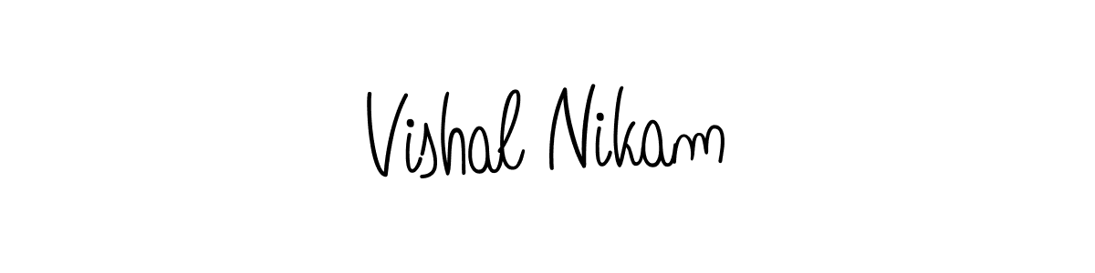 Check out images of Autograph of Vishal Nikam name. Actor Vishal Nikam Signature Style. Angelique-Rose-font-FFP is a professional sign style online. Vishal Nikam signature style 5 images and pictures png