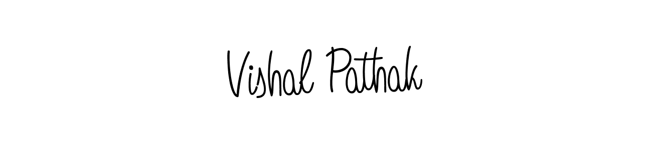 The best way (Angelique-Rose-font-FFP) to make a short signature is to pick only two or three words in your name. The name Vishal Pathak include a total of six letters. For converting this name. Vishal Pathak signature style 5 images and pictures png