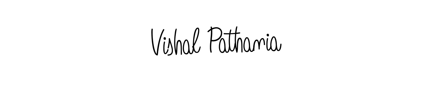 You should practise on your own different ways (Angelique-Rose-font-FFP) to write your name (Vishal Pathania) in signature. don't let someone else do it for you. Vishal Pathania signature style 5 images and pictures png